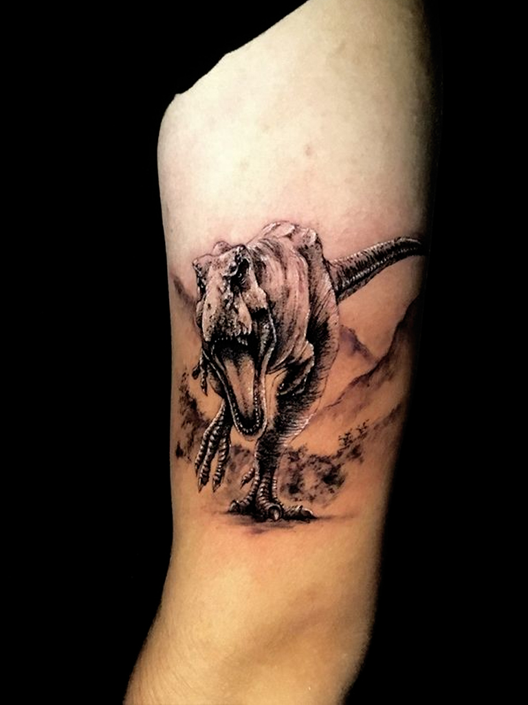 tatuaje de tiranosaurio rex